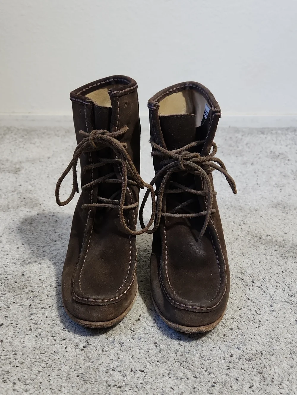 Frye Parker Moc Ankle Brown Oil Suede Boot Size 8M